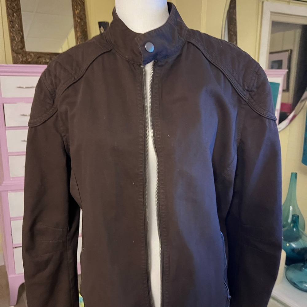 Mark Anthony Men's Brown Bomber Jacket with Zip Front